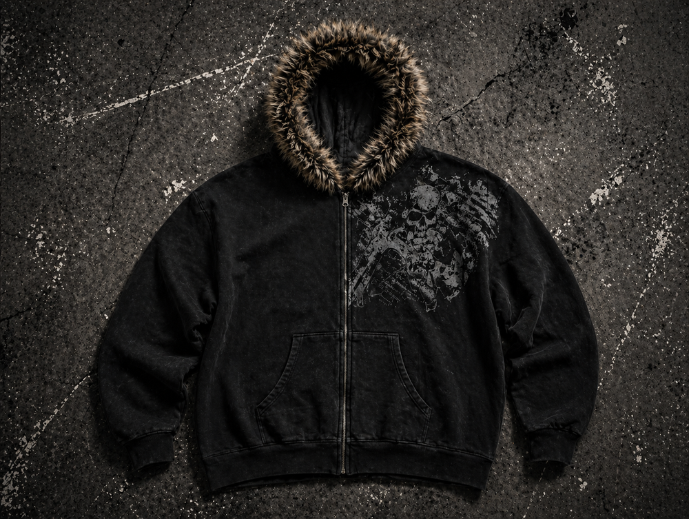 VAULTED — Zip Fur Hoodie