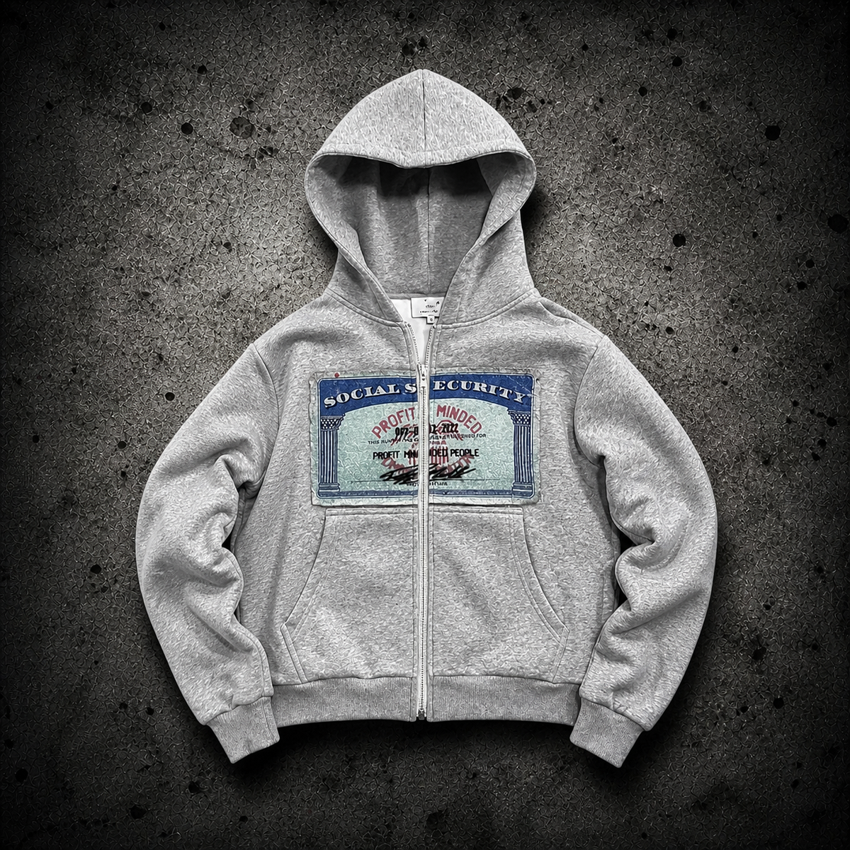 VAULTED — Social Security Zip Hoodie — VAULTED product image