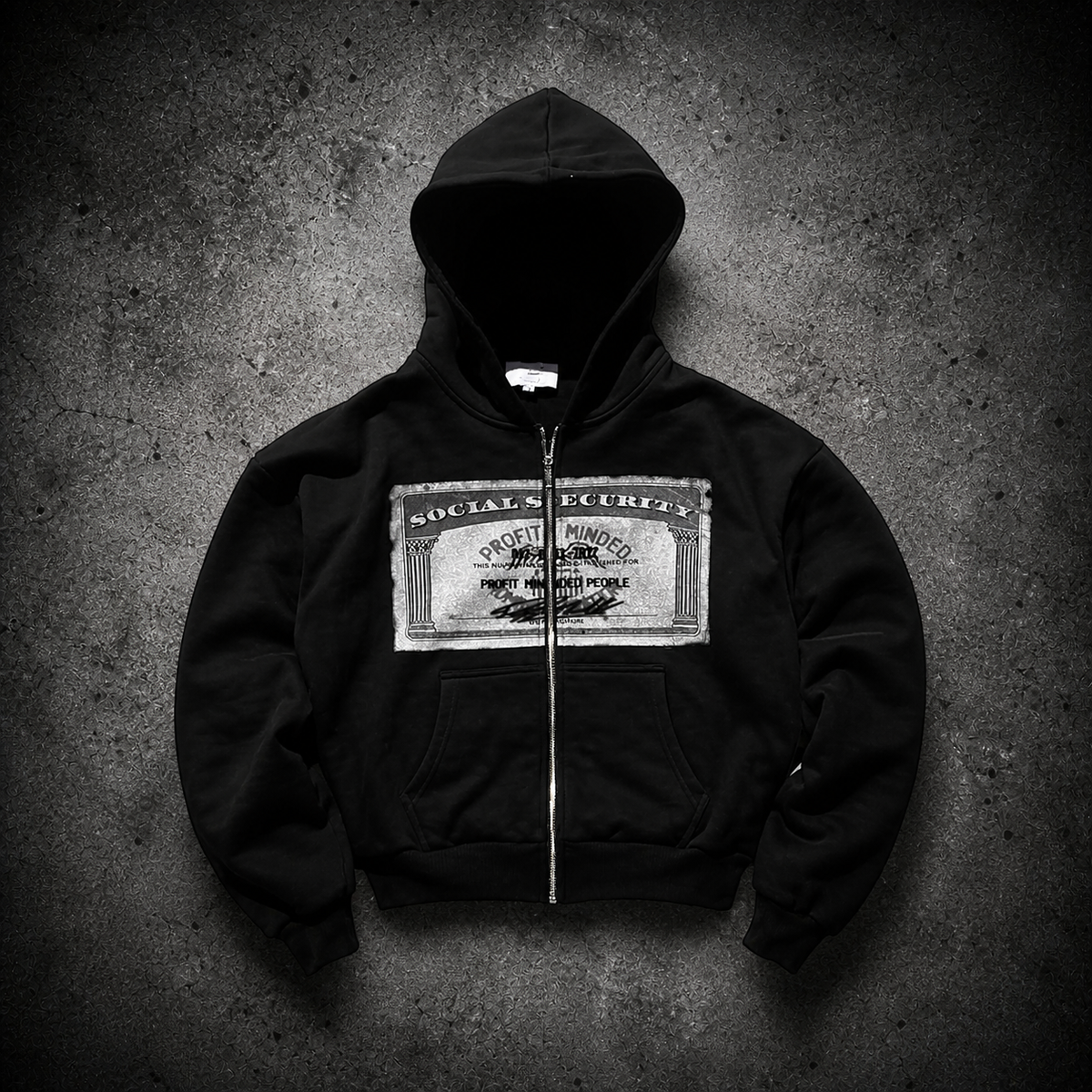 VAULTED — Social Security Zip Hoodie