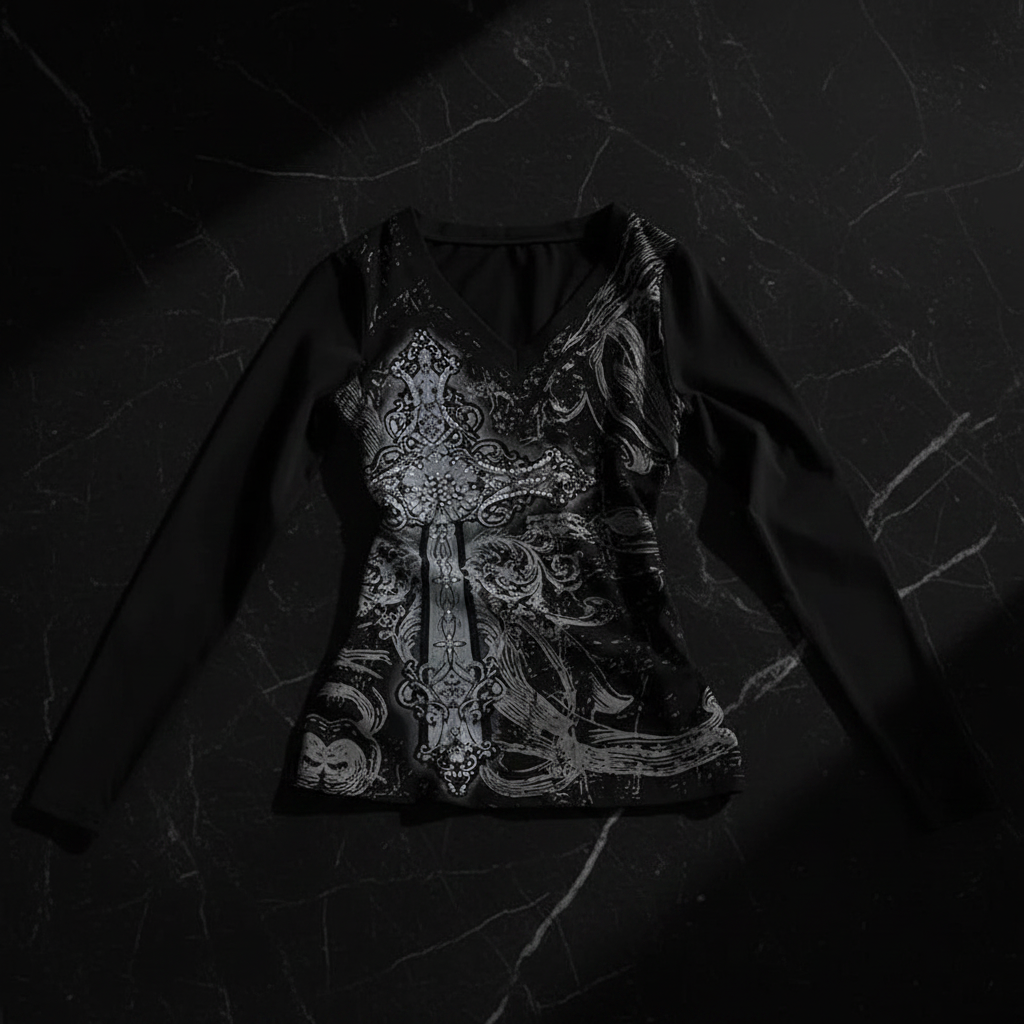 VAULTED — Punk Crop Tee Dark Marble