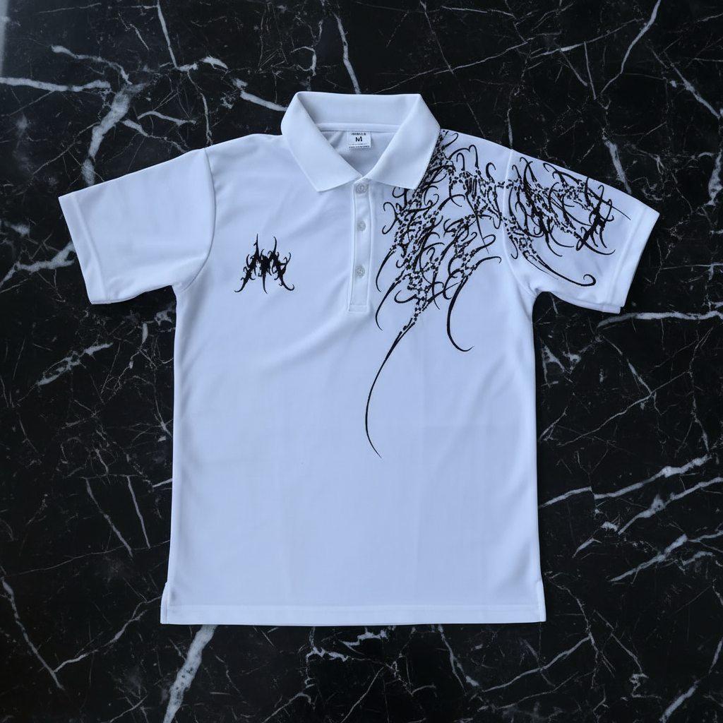 VAULTED — Rock Polo Tee Dark Marble