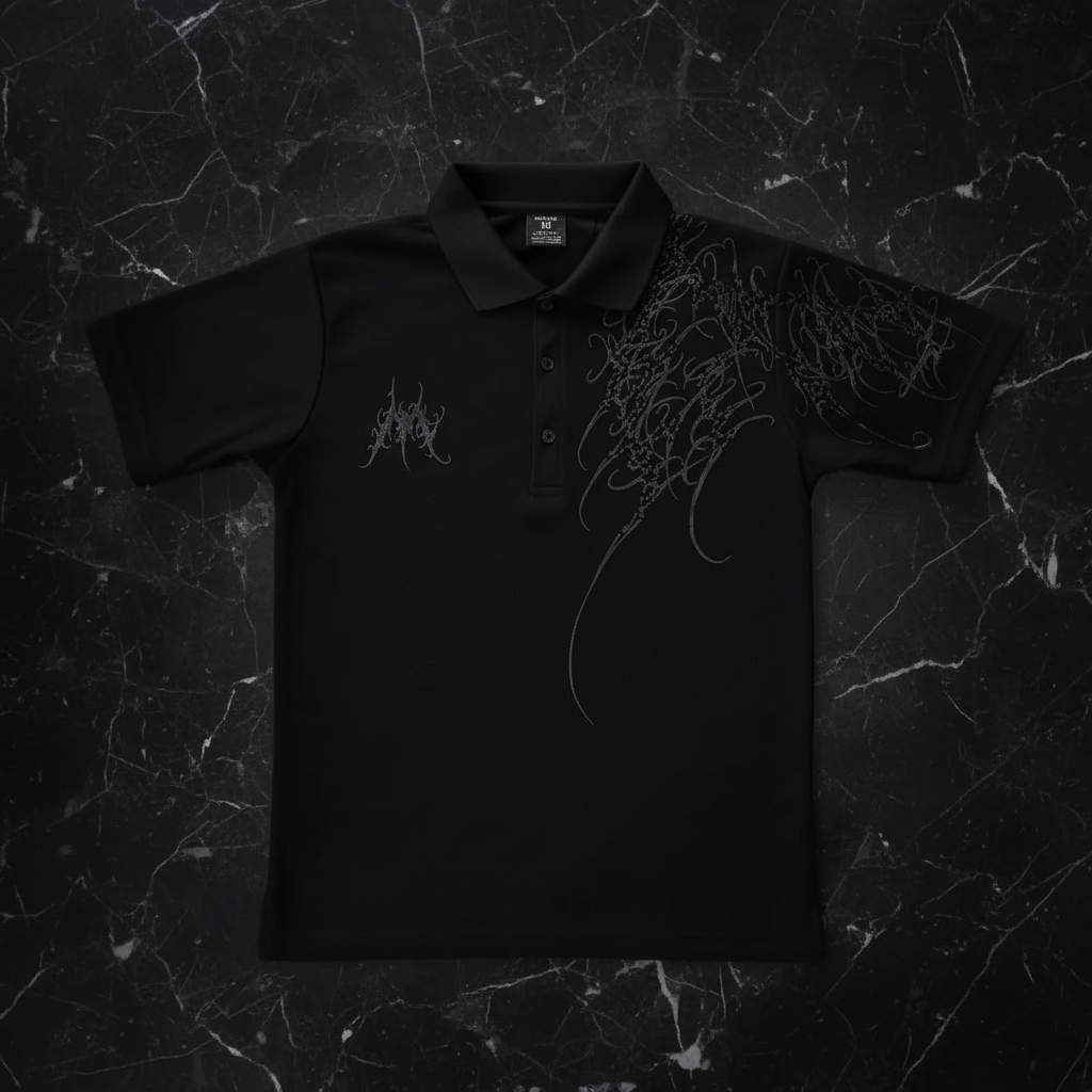 VAULTED — Rock Polo Tee Schwarz